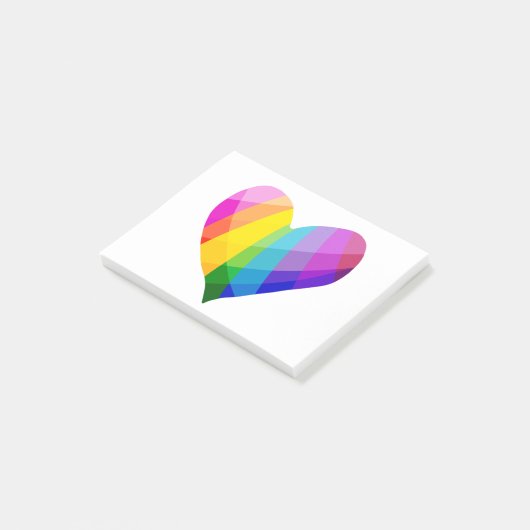 Rainbow Heart Post-it® Notes (Schuin)