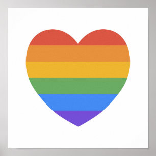 Rainbow Heart Poster