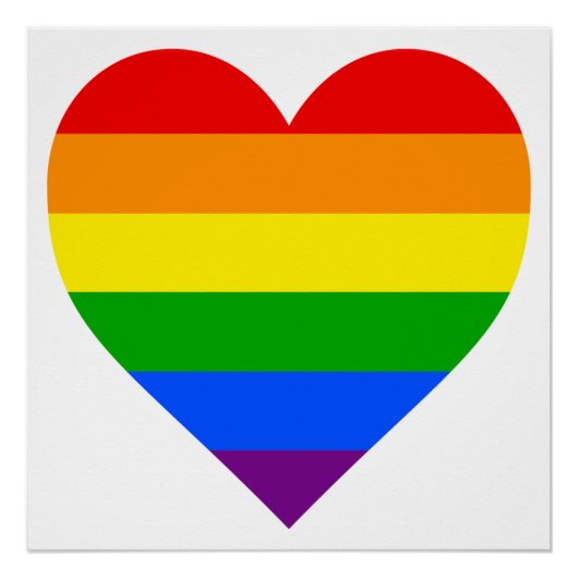 RAINBOW HEART POSTER (Voorkant)