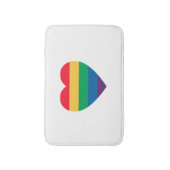Rainbow Heart Pride Bath Mat (Voorkant Verticaal)