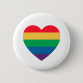 Rainbow Heart Pride Button (Voorkant)