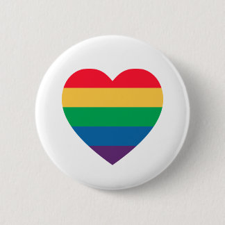 Rainbow Heart Pride Button