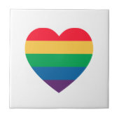 Rainbow Heart Pride-keramische Tegel Tegeltje (Voorkant)