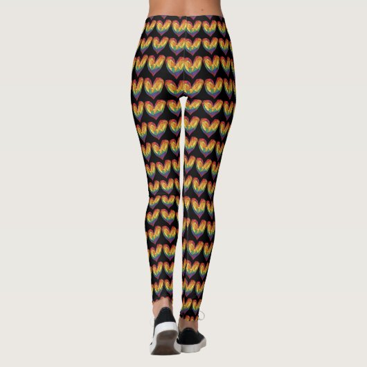 Rainbow Heart Pride Leggings (Achterkant)