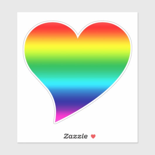 Rainbow Heart pride lgbetq lgbt vlag Sticker (Vel)