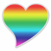 Rainbow Heart pride lgbetq lgbt vlag Sticker (Voorkant)