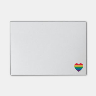 Rainbow Heart Pride Post-it® Notes