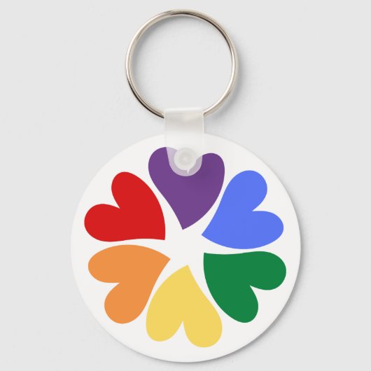Rainbow Heart Pride Sleutelhanger (Voorkant)