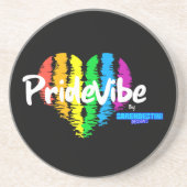Rainbow Heart PrideVibe: Bescherm met trots Zandsteen Onderzetter (Voorkant)