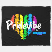 Rainbow Heart PrideVibe: Gezellig met trots Fleece Deken (Voorkant (Horizontaal))