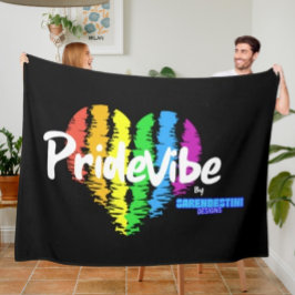 Rainbow Heart PrideVibe: Gezellig met trots Fleece Deken
