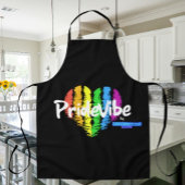 Rainbow Heart PrideVibe Schort: Kook met trots Schort