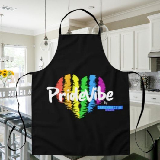 Rainbow Heart PrideVibe Schort: Kook met trots Schort