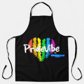 Rainbow Heart PrideVibe Schort: Kook met trots Schort (Voorkant)