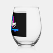 Rainbow Heart PrideVibe: Sip met trots Wijnglas Zonder Voet (Links)