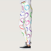 Rainbow Heart Print, Valentijnsdag Leggings (Links)