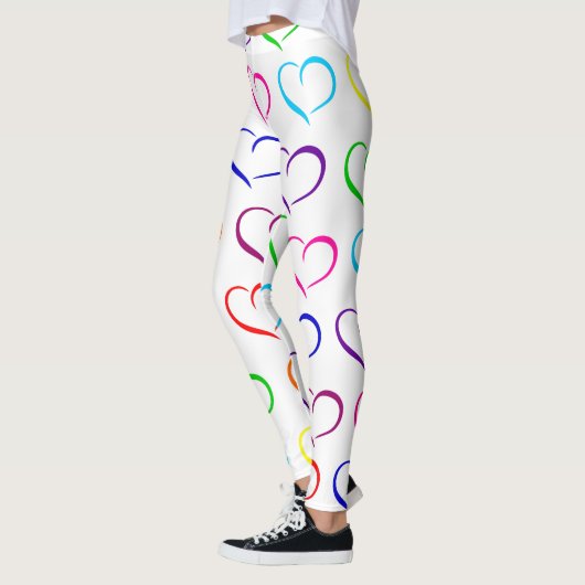 Rainbow Heart Print, Valentijnsdag Leggings (Links)