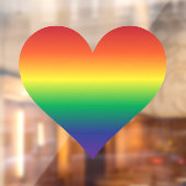 Rainbow Heart Raamsticker (Vel 2)