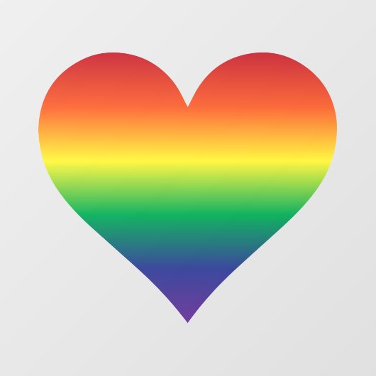 Rainbow Heart Raamsticker (Vel)
