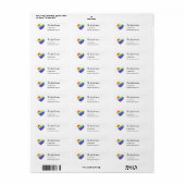 Rainbow Heart Return Address Labels (Full Sheet)