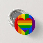 "RAINBOW HEART" RONDE BUTTON 3,2 CM (Voorkant /achterkant)