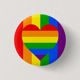 "RAINBOW HEART" RONDE BUTTON 3,2 CM