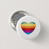 Rainbow Heart Ronde Button 3,2 Cm (Voorkant /achterkant)