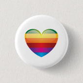 Rainbow Heart Ronde Button 3,2 Cm (Voorkant)
