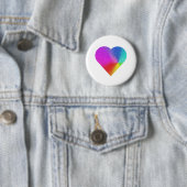 Rainbow Heart Ronde Button 5,7 Cm (In situ)