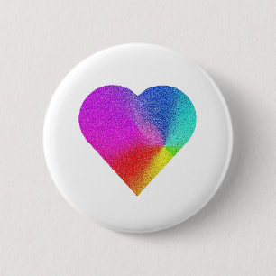 Rainbow Heart Ronde Button 5,7 Cm