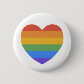 Rainbow Heart Ronde Button 5,7 Cm (Voorkant)