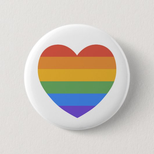 Rainbow Heart Ronde Button 5,7 Cm (Voorkant)