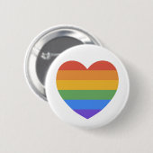 Rainbow Heart Ronde Button 5,7 Cm (Voorkant /achterkant)