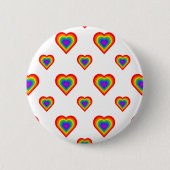 Rainbow Heart Ronde Button 5,7 Cm (Voorkant)
