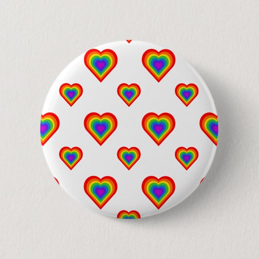 Rainbow Heart Ronde Button 5,7 Cm (Voorkant)