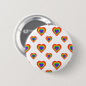 Rainbow Heart Ronde Button 5,7 Cm (Voorkant /achterkant)