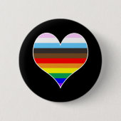 Rainbow Heart Ronde Button 5,7 Cm (Voorkant)