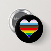 Rainbow Heart Ronde Button 5,7 Cm (Voorkant /achterkant)