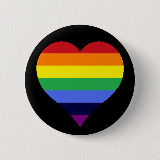 Rainbow Heart Ronde Button 5,7 Cm (Voorkant)