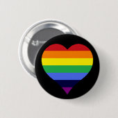 Rainbow Heart Ronde Button 5,7 Cm (Voorkant /achterkant)