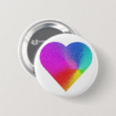 Rainbow Heart Ronde Button 5,7 Cm (Voorkant /achterkant)