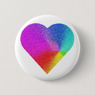 Rainbow Heart Ronde Button 5,7 Cm