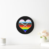 Rainbow Heart Ronde Klok (Huis)