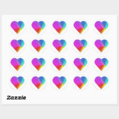 Rainbow Heart Ronde Sticker (Vel)