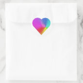 Rainbow Heart Ronde Sticker (Tas)