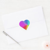 Rainbow Heart Ronde Sticker (Envelop)