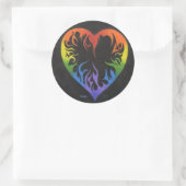 Rainbow Heart Ronde Sticker (Tas)