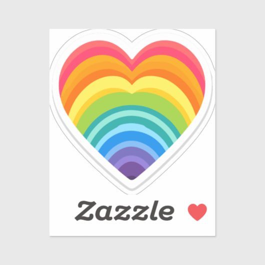 Rainbow Heart schattige Sticker (Vel)