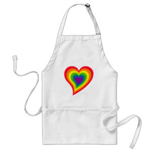 Rainbow Heart-schort Standaard Schort