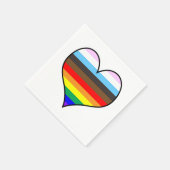 Rainbow Heart Servet (Hoek)